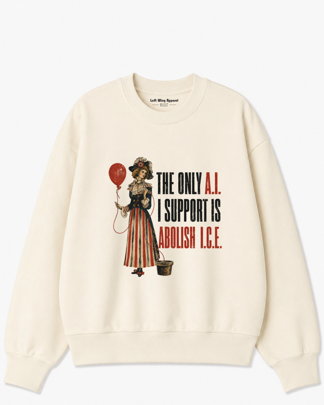 A.I. (Abolish I.C.E.) Vintage Graphic Sweatshirt