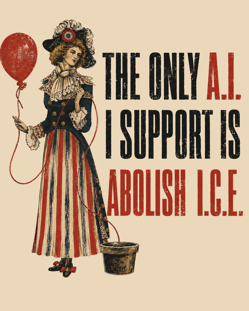A.I. (Abolish I.C.E.) Vintage Graphic Sweatshirt