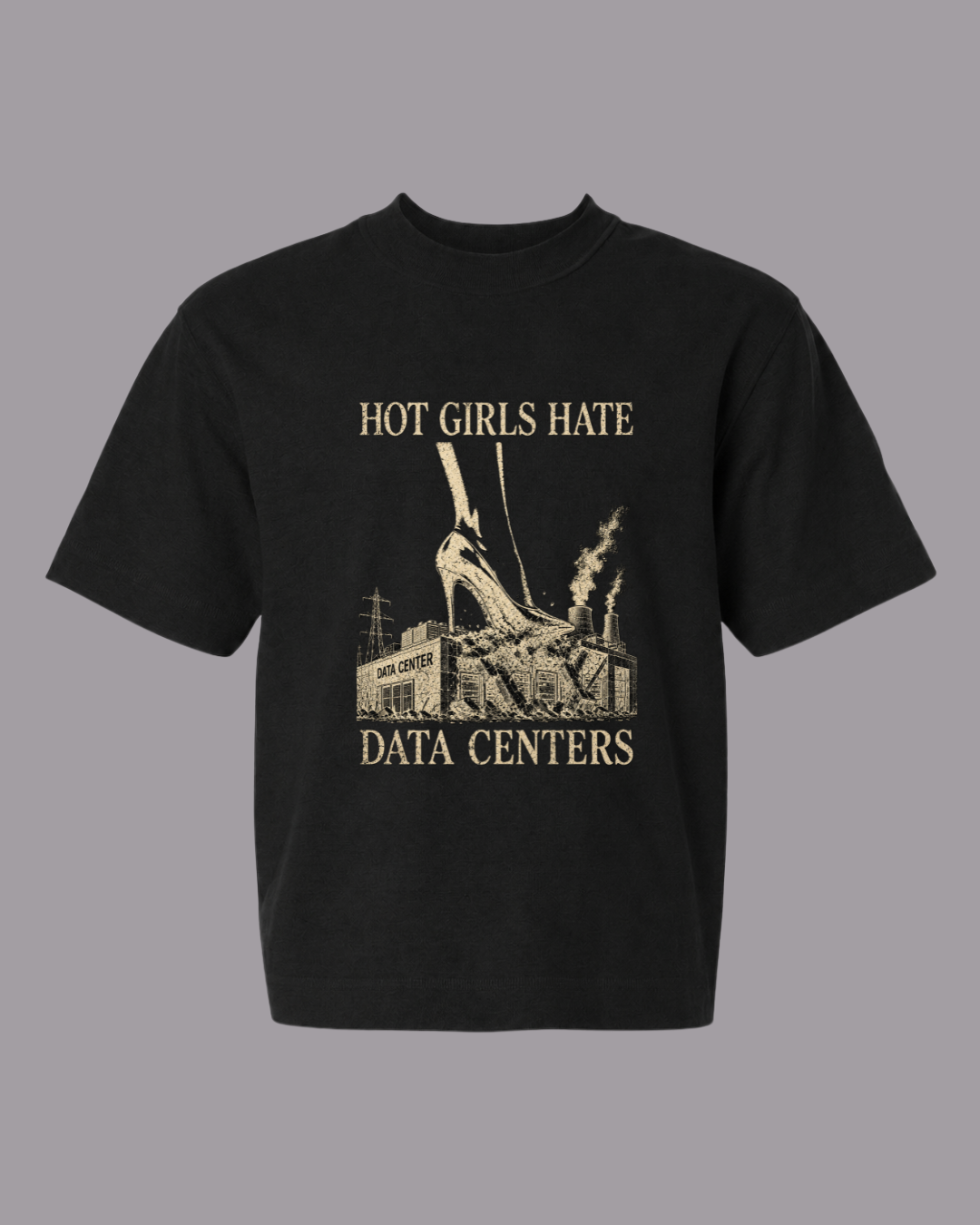 Hot Girls Hate Data Centers Mid-Length Tee