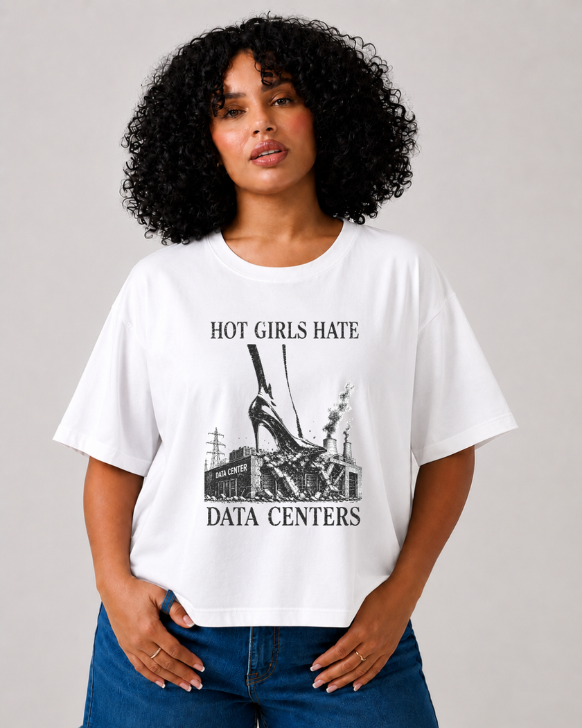 Hot Girls Hate Data Centers Mid-Length Tee