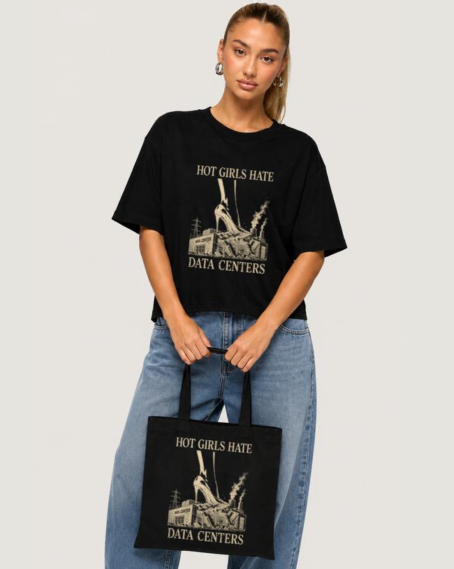 Hot Girls Hate Data Centers Mid-Length Tee