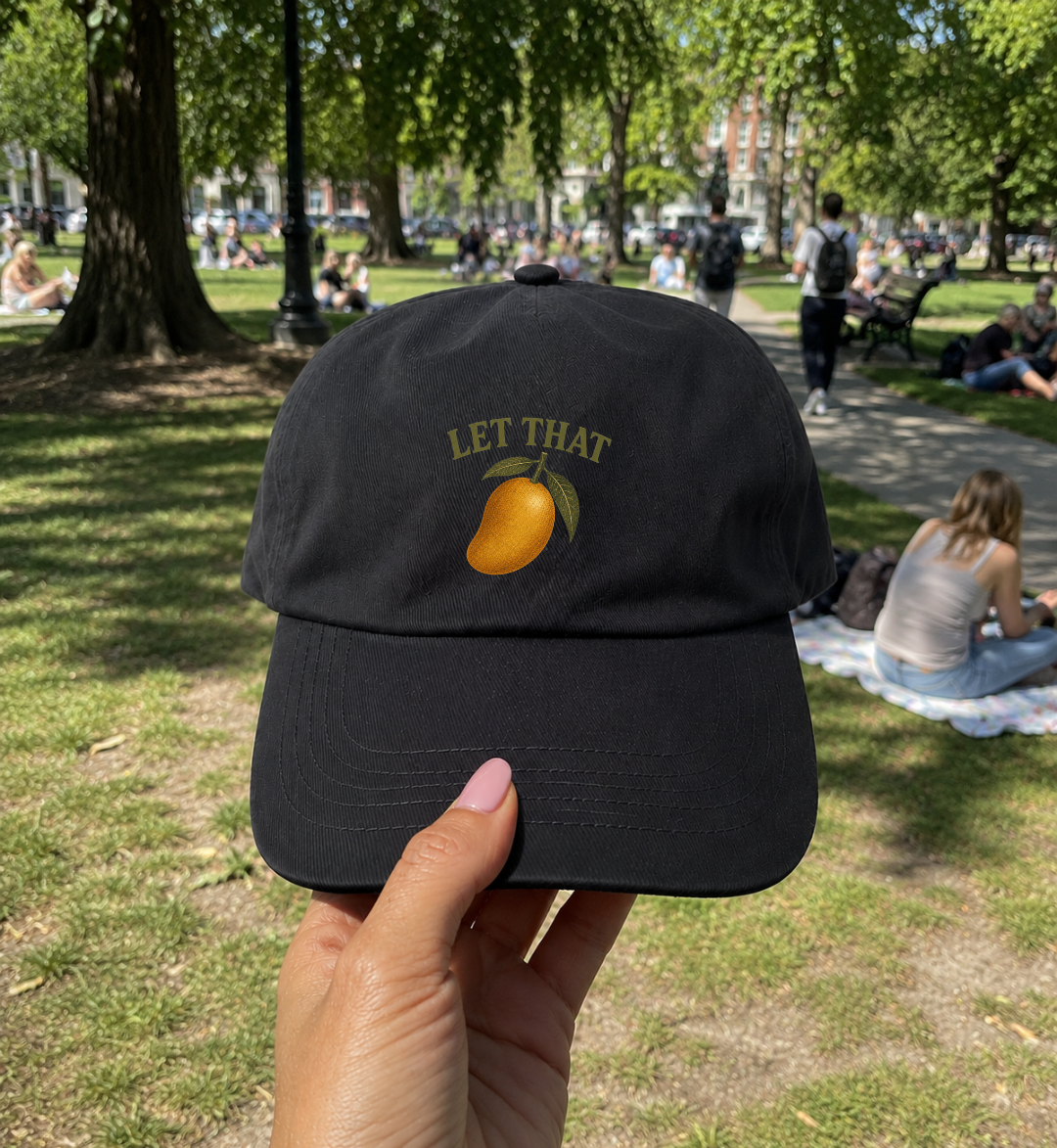 Let That Mango 5-Panel Dad Hat | Brushed Cotton Adjustable Cap