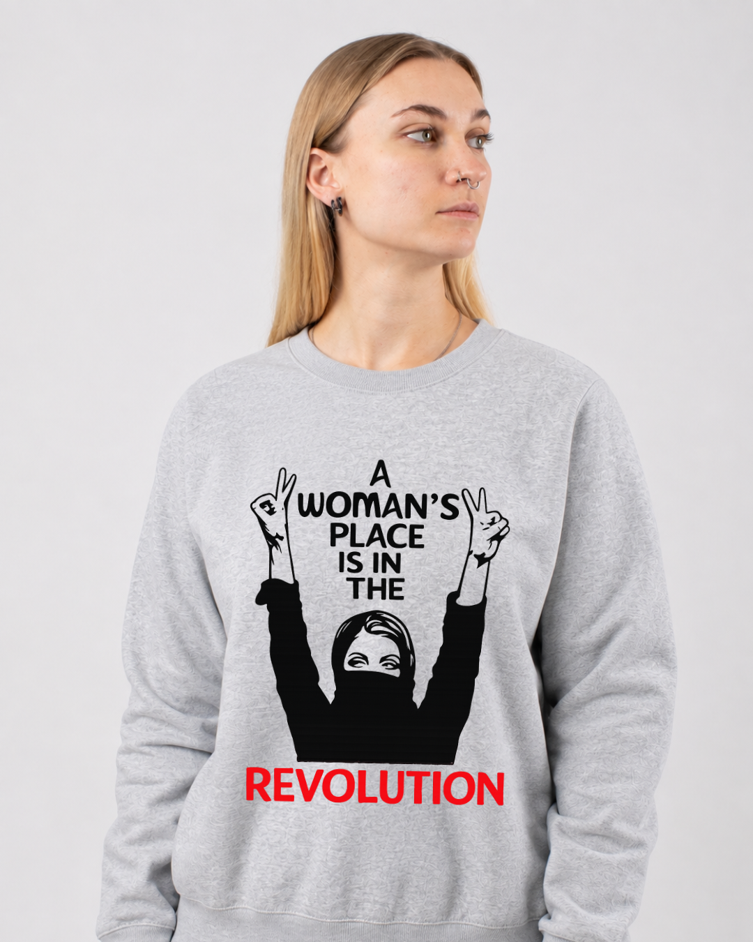 A Woman’s Place Is in the Revolution Crewneck Sweatshirt