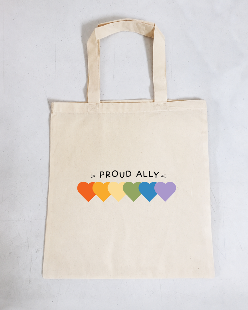Proud Ally 100% Cotton Tote Bag