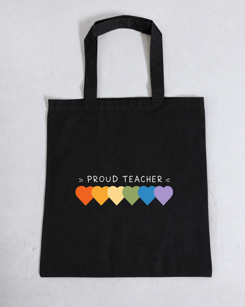Proud Teacher 100% Cotton Tote Bag